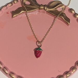 Strawberry Charm Necklace New!